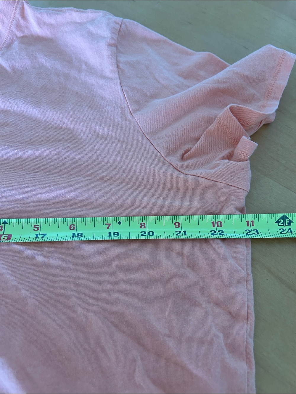 Life Is Good Peach Short Sleeve V-Neck Tee with Yellow Cat Graphic - Picture 6 of 7